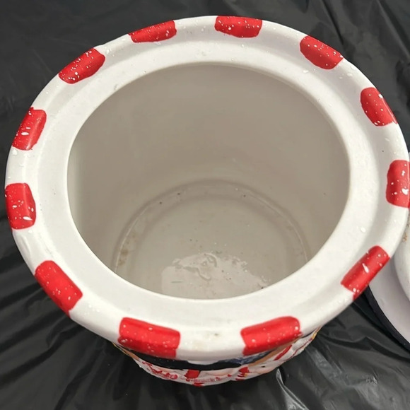 Christmas Ceramic Snowman Cookie Jar - Picture 4 of 8